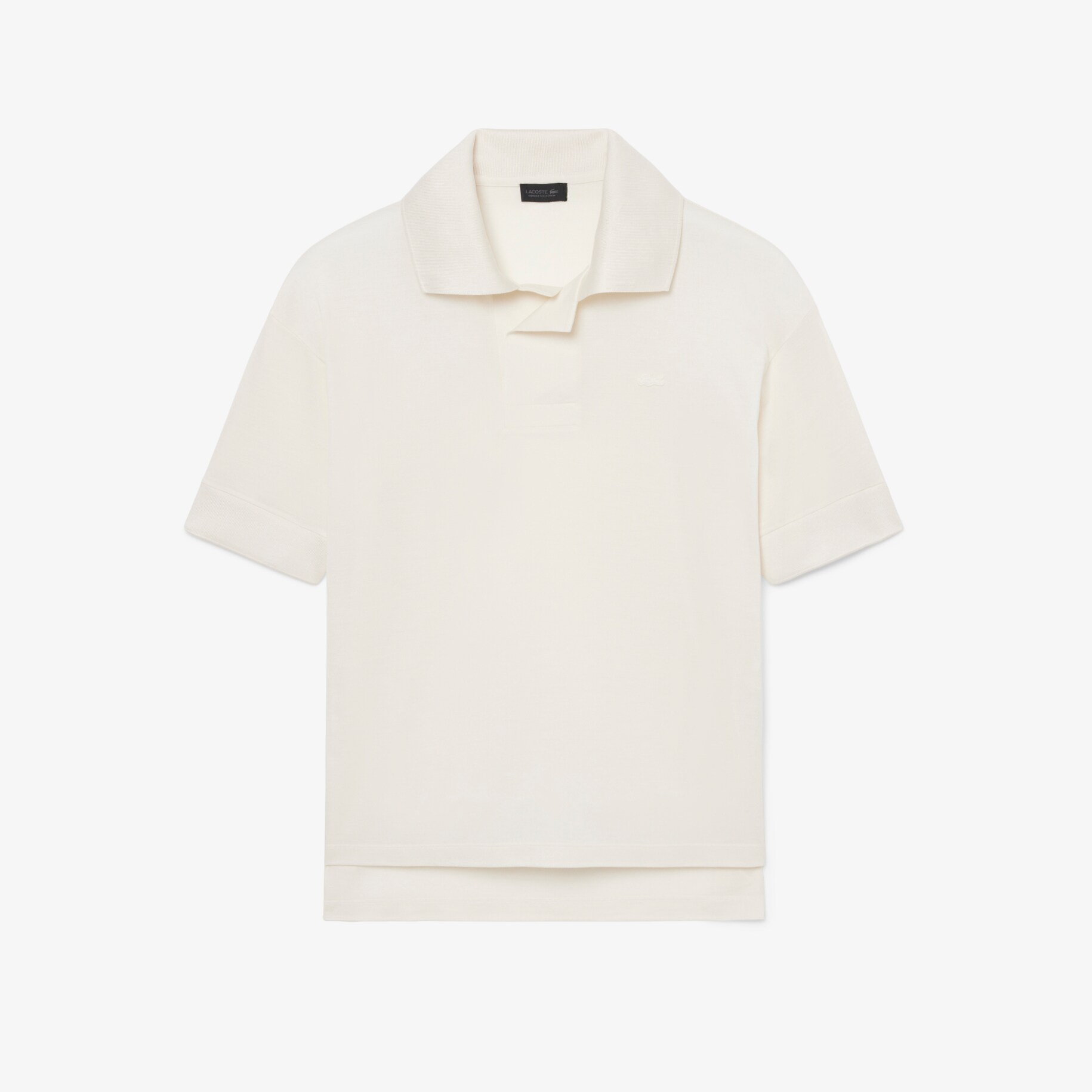 Runway Oversized Silk Piqu&eacute; Polo Shirt image number 3