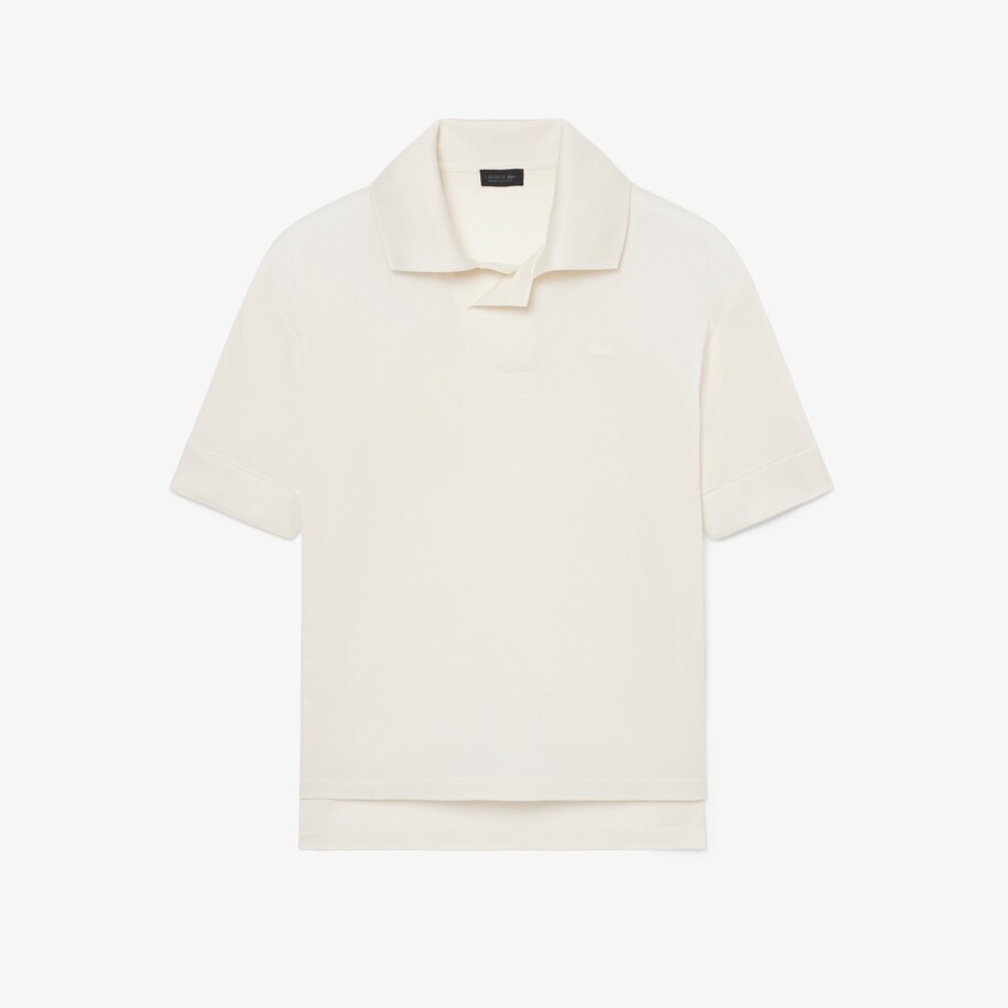 Runway Oversized Silk Piqu&eacute; Polo Shirt image number 3