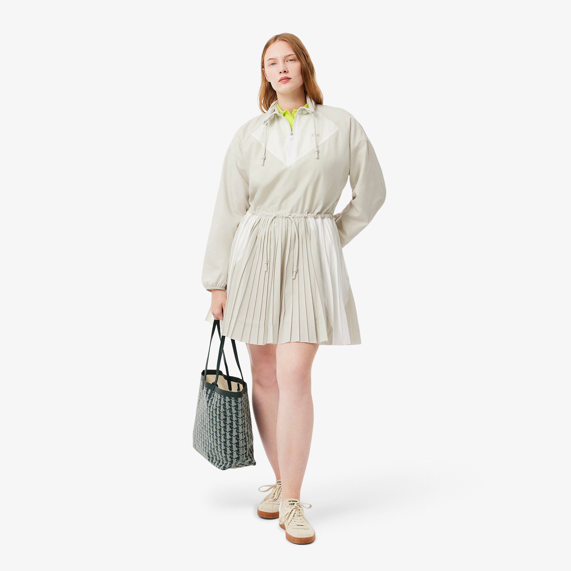 Long-Sleeved Colourblock Dress image number 9