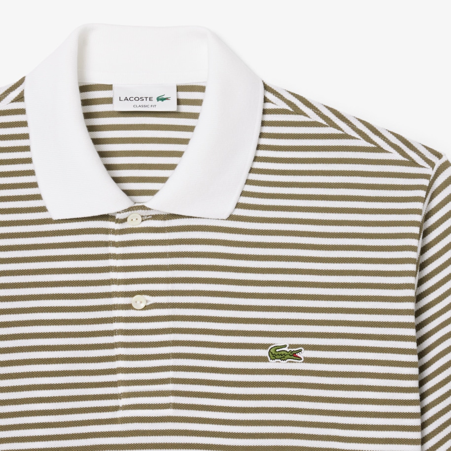 Classic Fit L.12.12 Striped Petit Piqué Polo Shirt image number 4