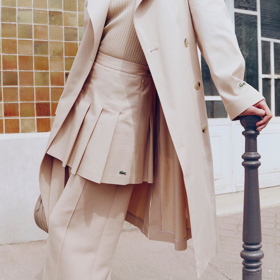 Short Stretch Cotton Pleated Skirt image number 7