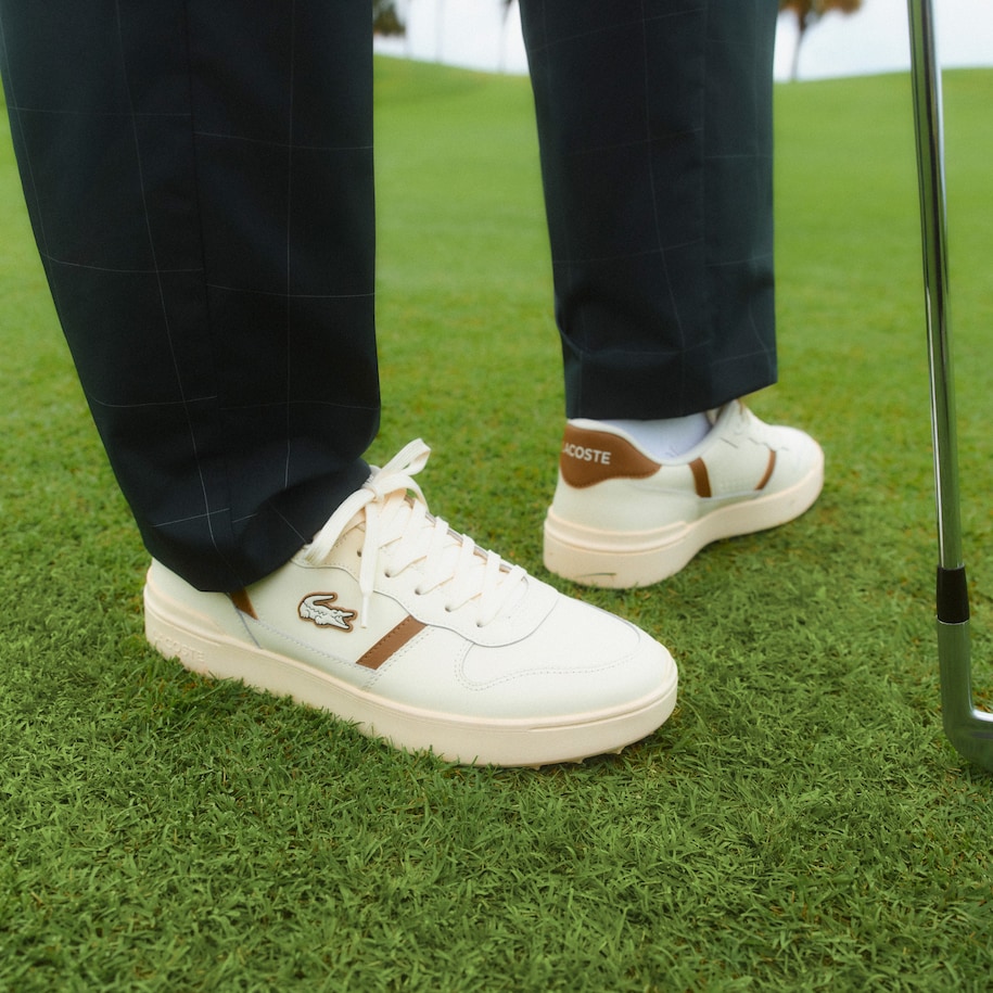 Men's T-Clip Golf Leather Golf Shoes image number 7
