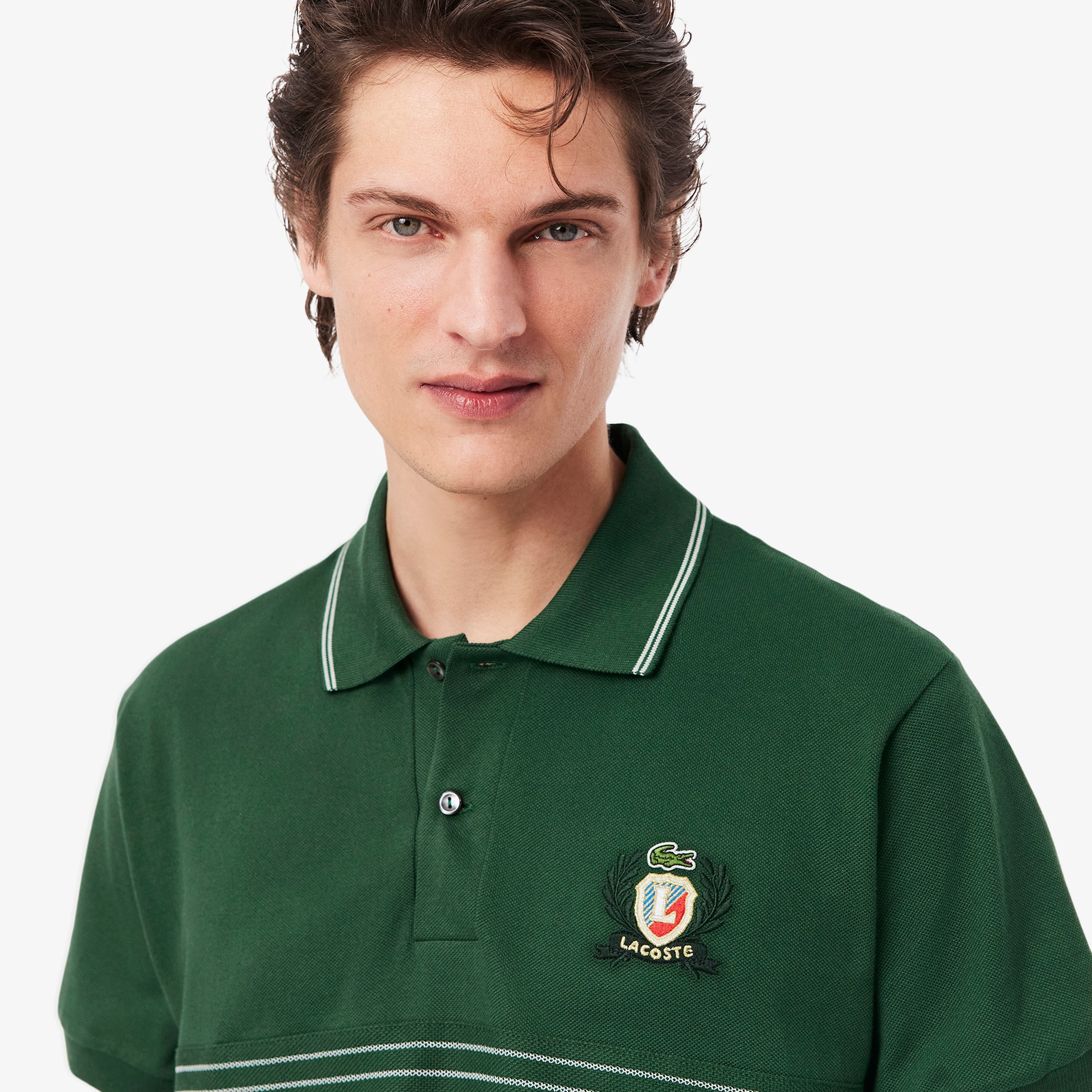 Classic Fit L.12.12 Embroidered Shield Polo Shirt image number 1