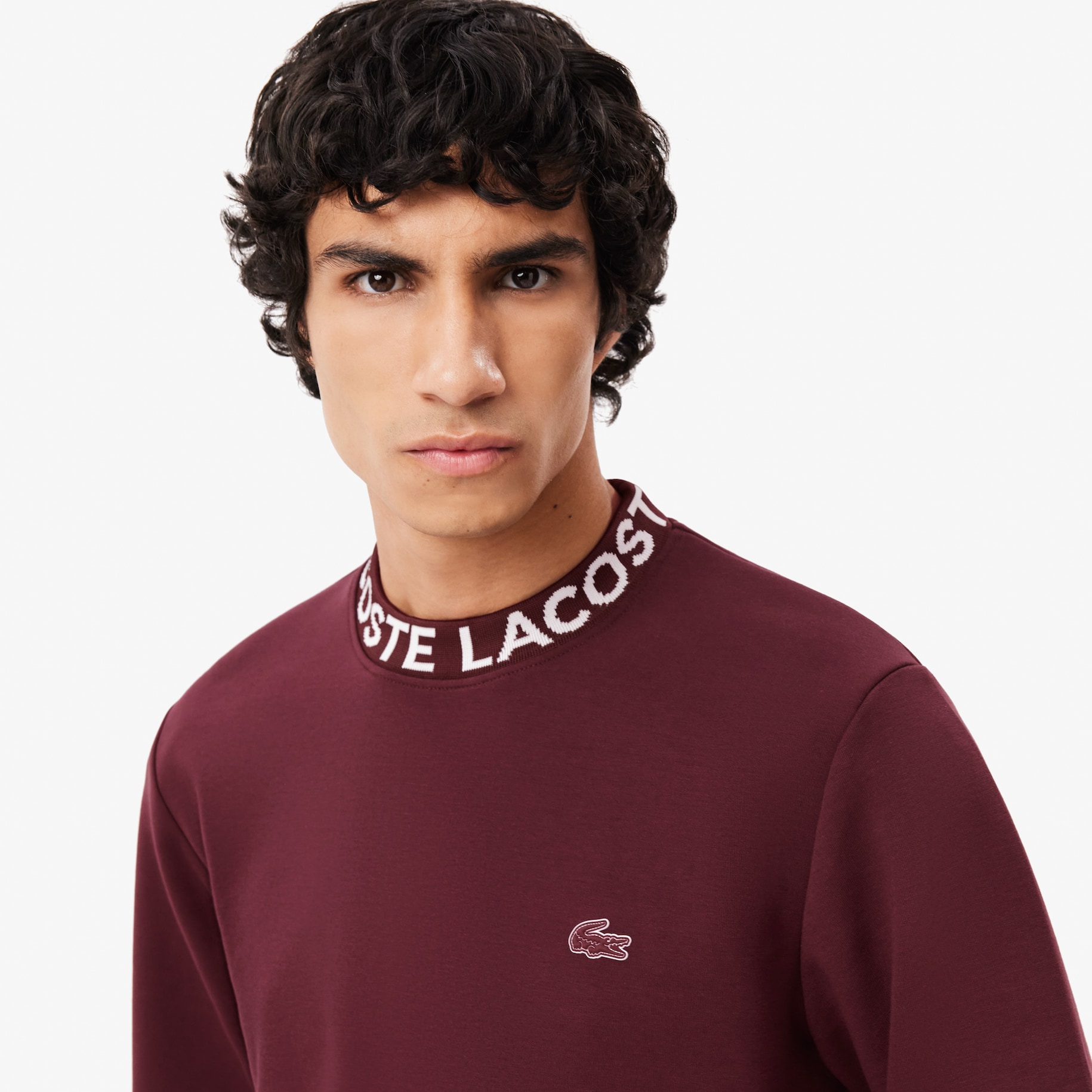 Logo Jacquard Collar Double Face Sweatshirt image number 1