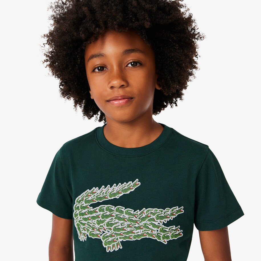 Crocodile Print Cotton T-shirt image number 1