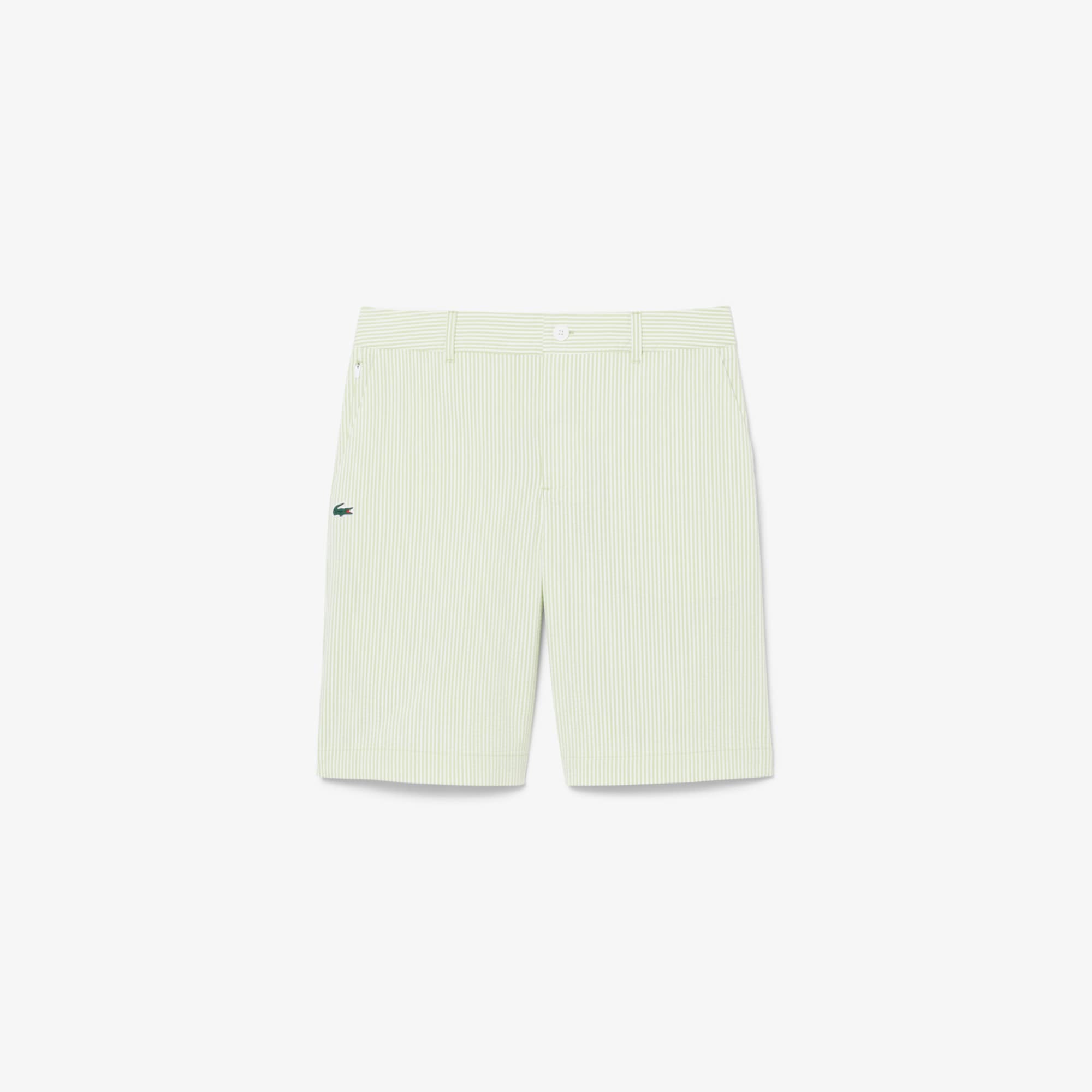 Relaxed Fit Ultra Dry Striped Bermuda Golf Shorts image number 3