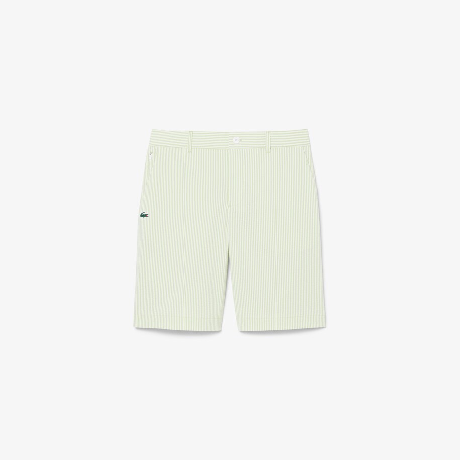 Relaxed Fit Ultra Dry Striped Bermuda Golf Shorts image number 3