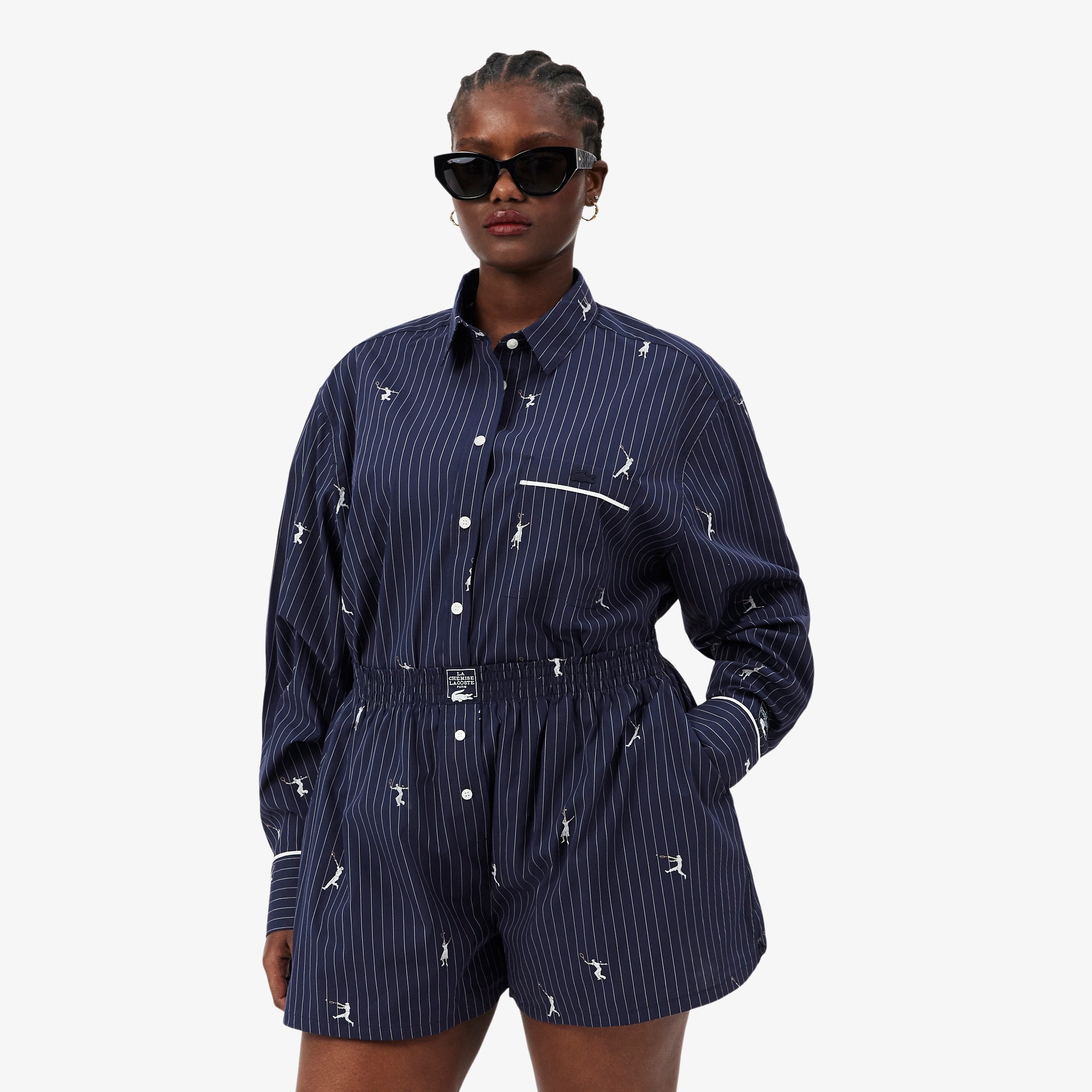 Oversized Shirt with Jacquard Motifs image number 9