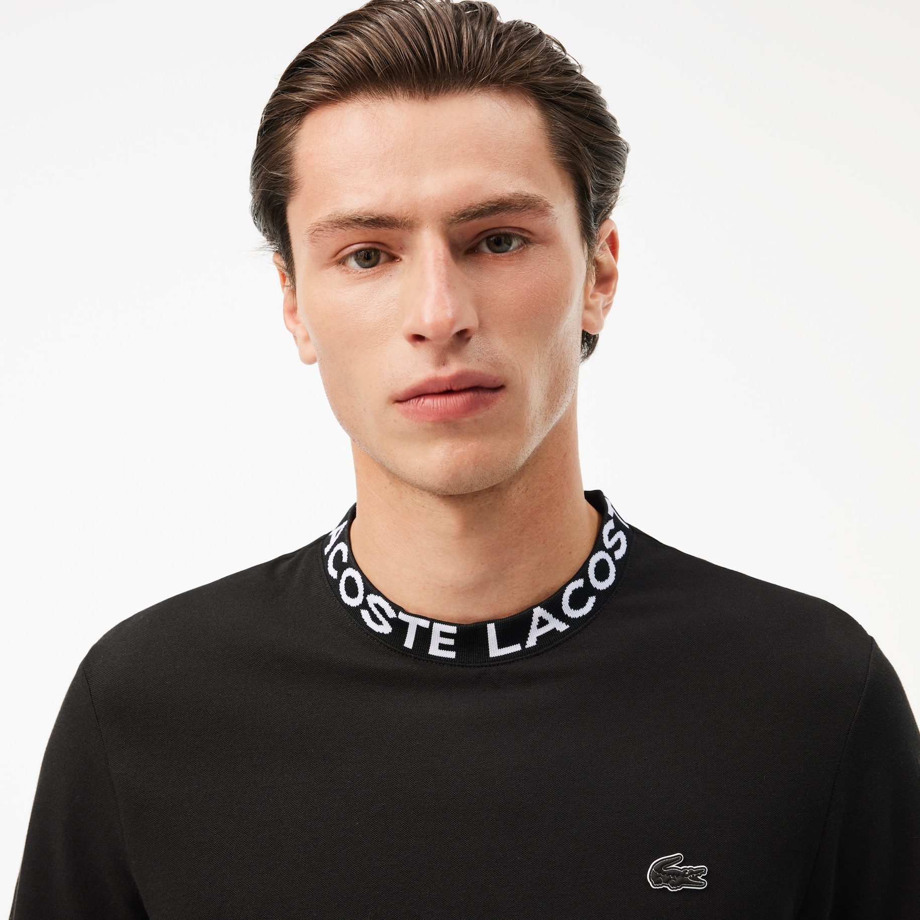 Ultralight Piqu&eacute; Logo Jacquard Collar T-shirt image number 1