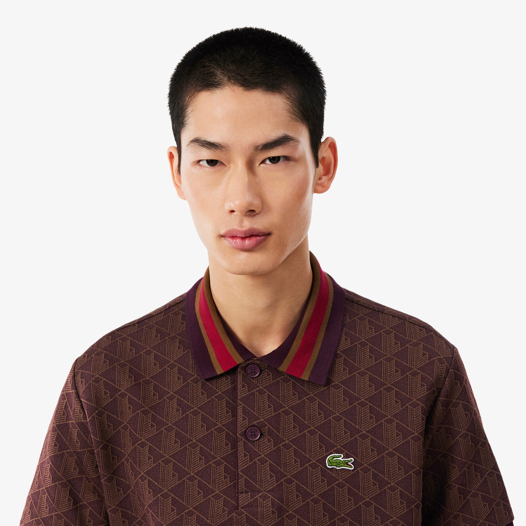 Classic Fit Monogram Jacquard Polo Shirt image number 1