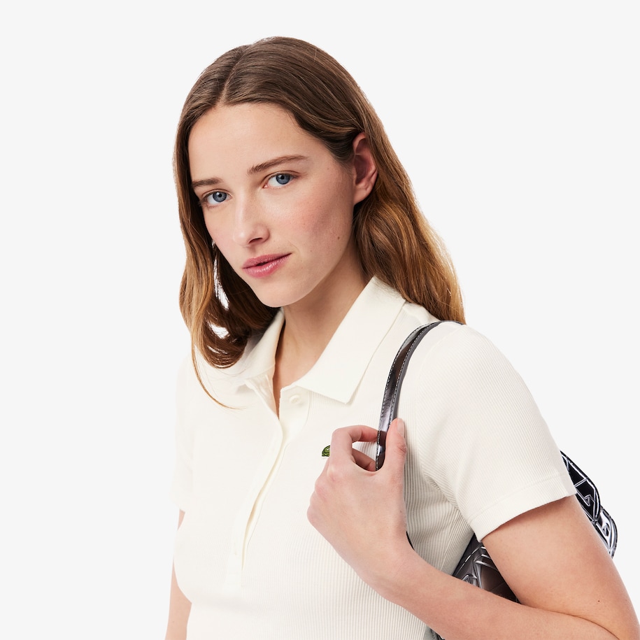 Slim Fit L.12.D Ribbed Cotton Polo Shirt image number 1