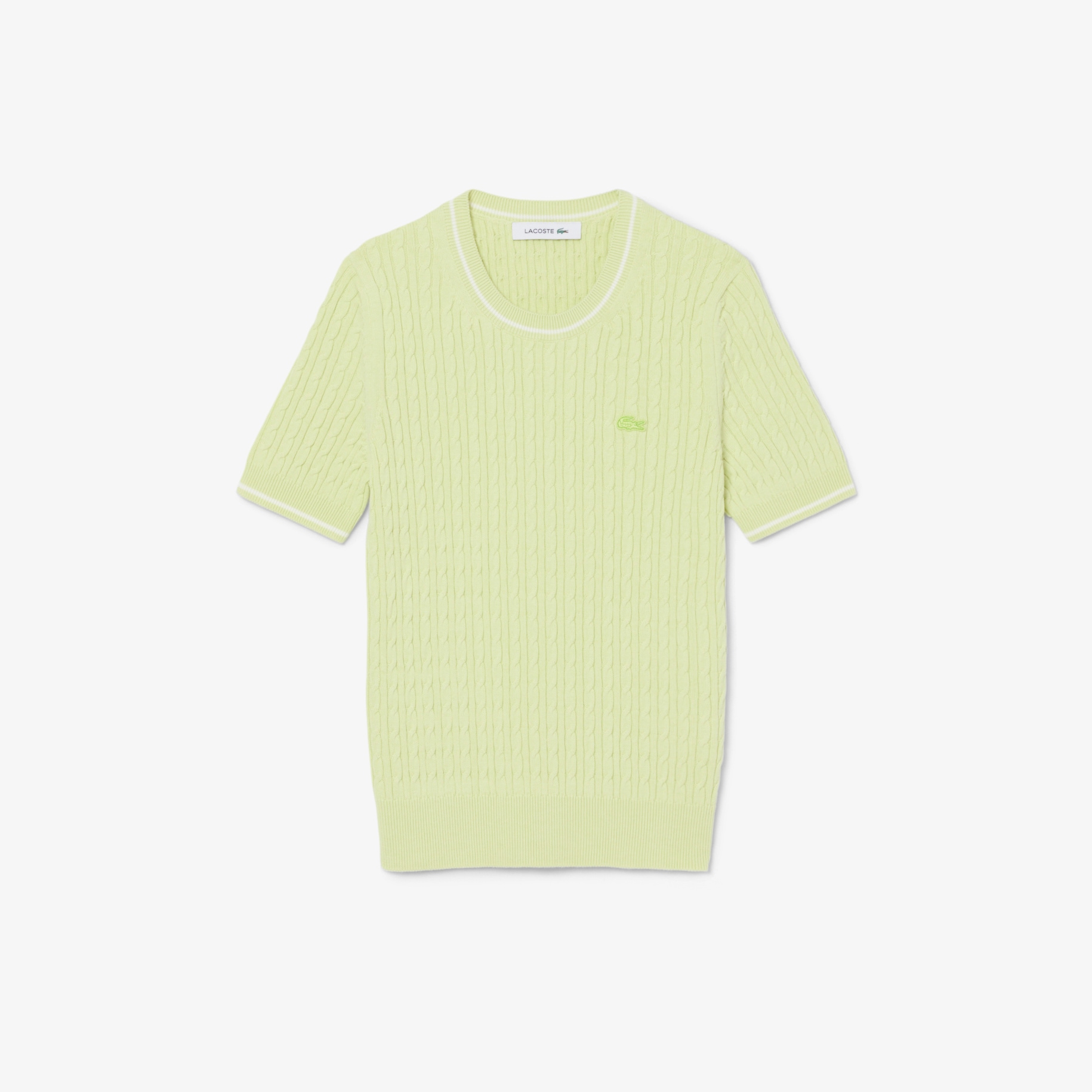 Short Sleeved Cable Knit Sweater image number 3