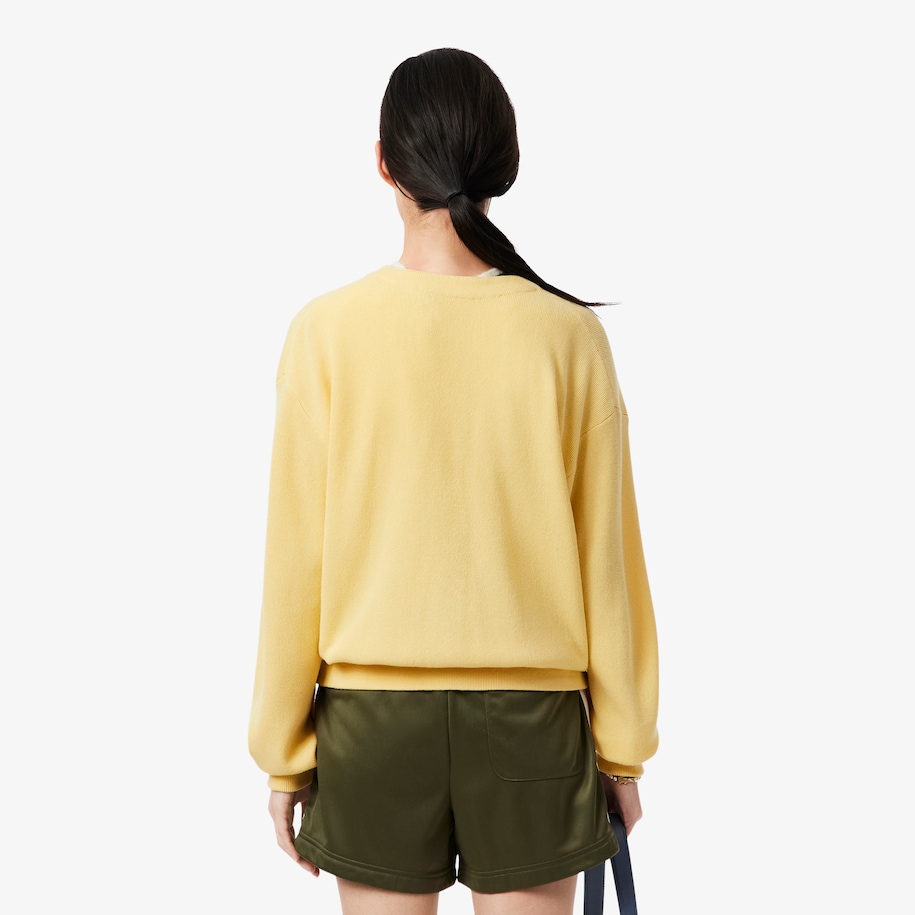 V Neck Moss Stitch Cotton Cardigan image number 2