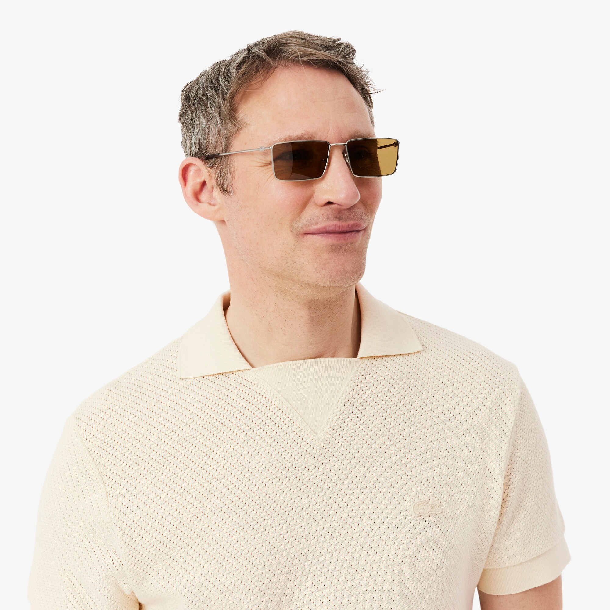 Regular Fit Lacy Cotton Polo Shirt image number 1