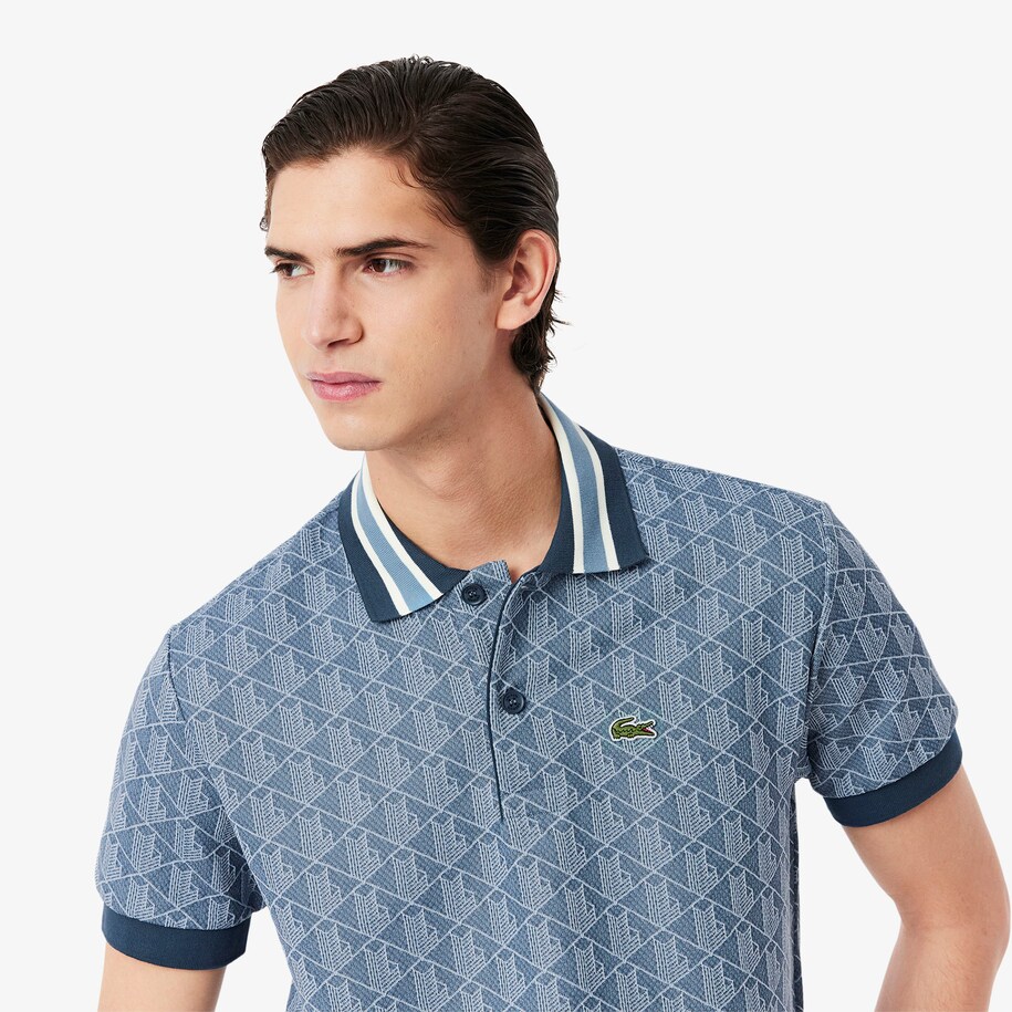 Classic Fit Monogram Jacquard Polo Shirt image number 1
