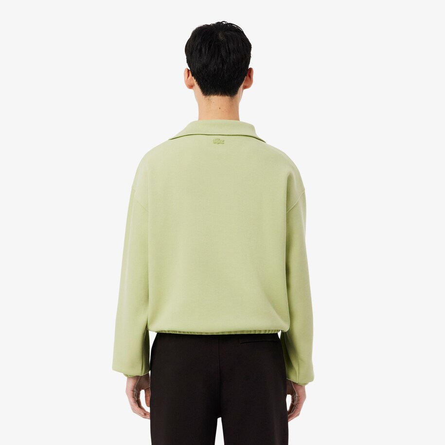 Loose Fit Zipped Neck Piqu&eacute; Sweatshirt image number 2