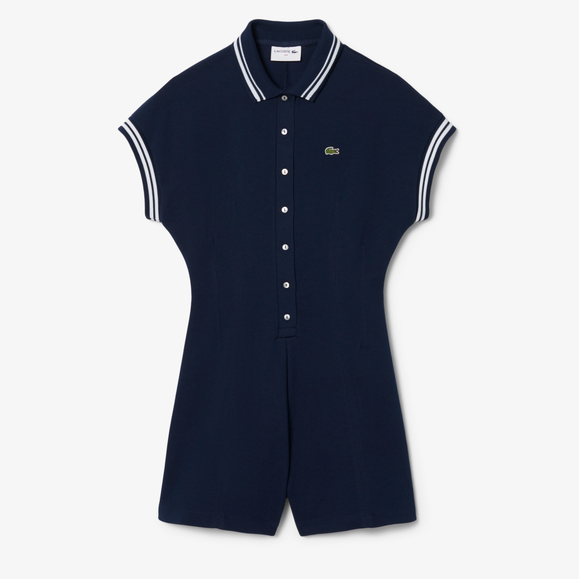 French Made Polo Collar Playsuit image number 3
