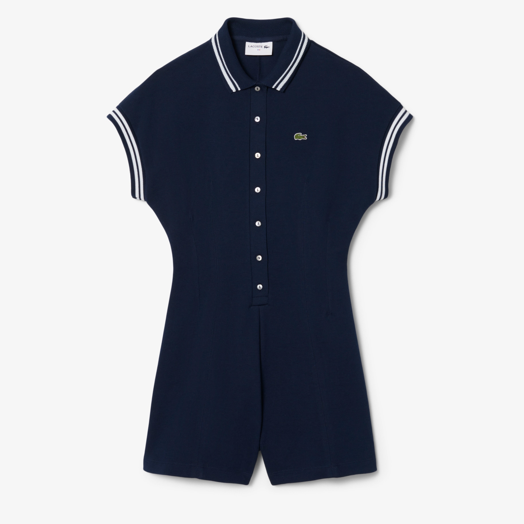 French Made Polo Collar Playsuit image number 0