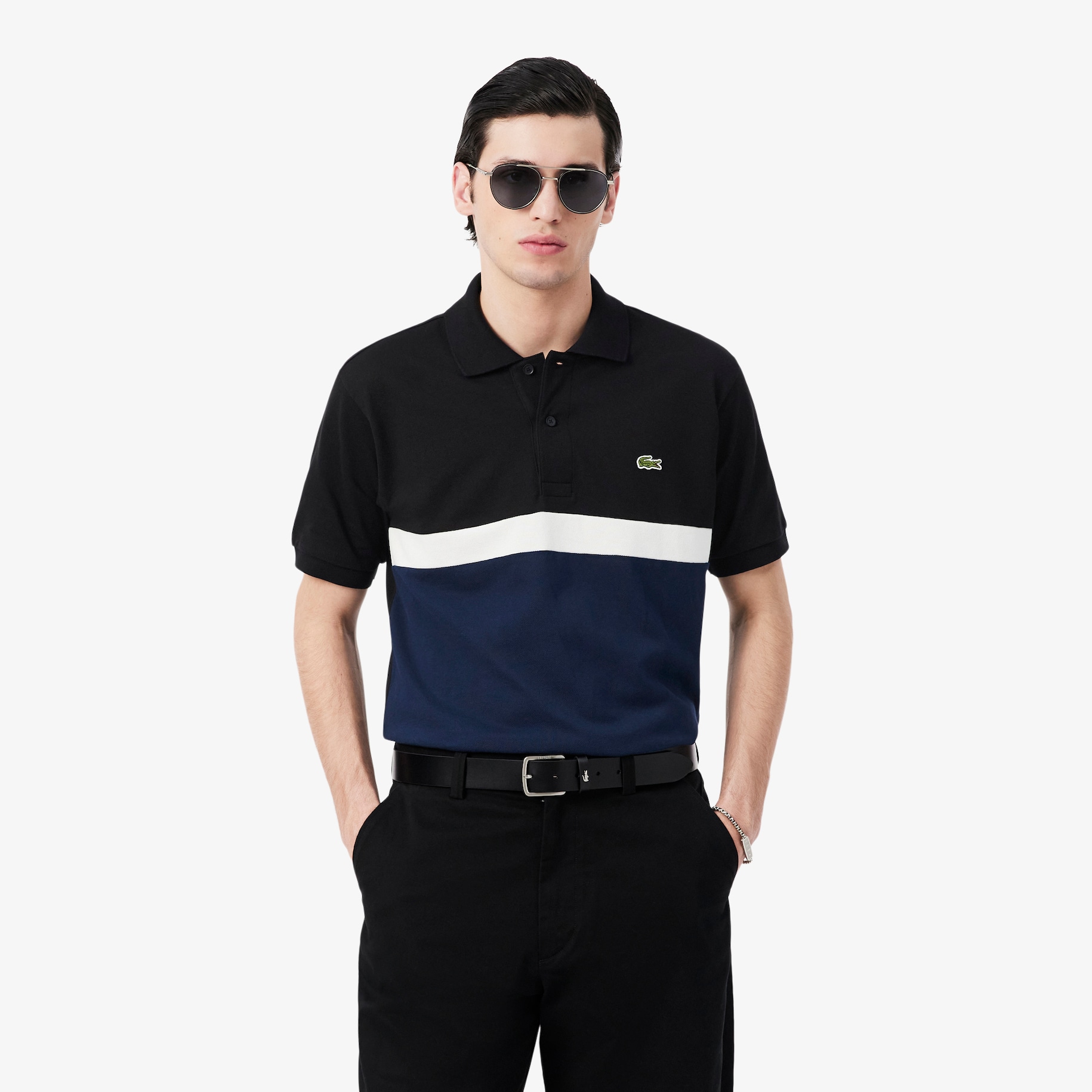 Classic Fit Colour-Block Petit Piqu&eacute; Polo Shirt image number 0
