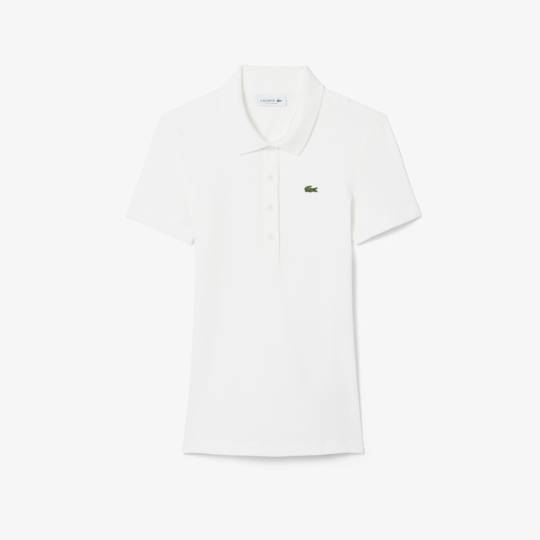 Slim Fit L.12.D Ribbed Cotton Polo Shirt image number 3