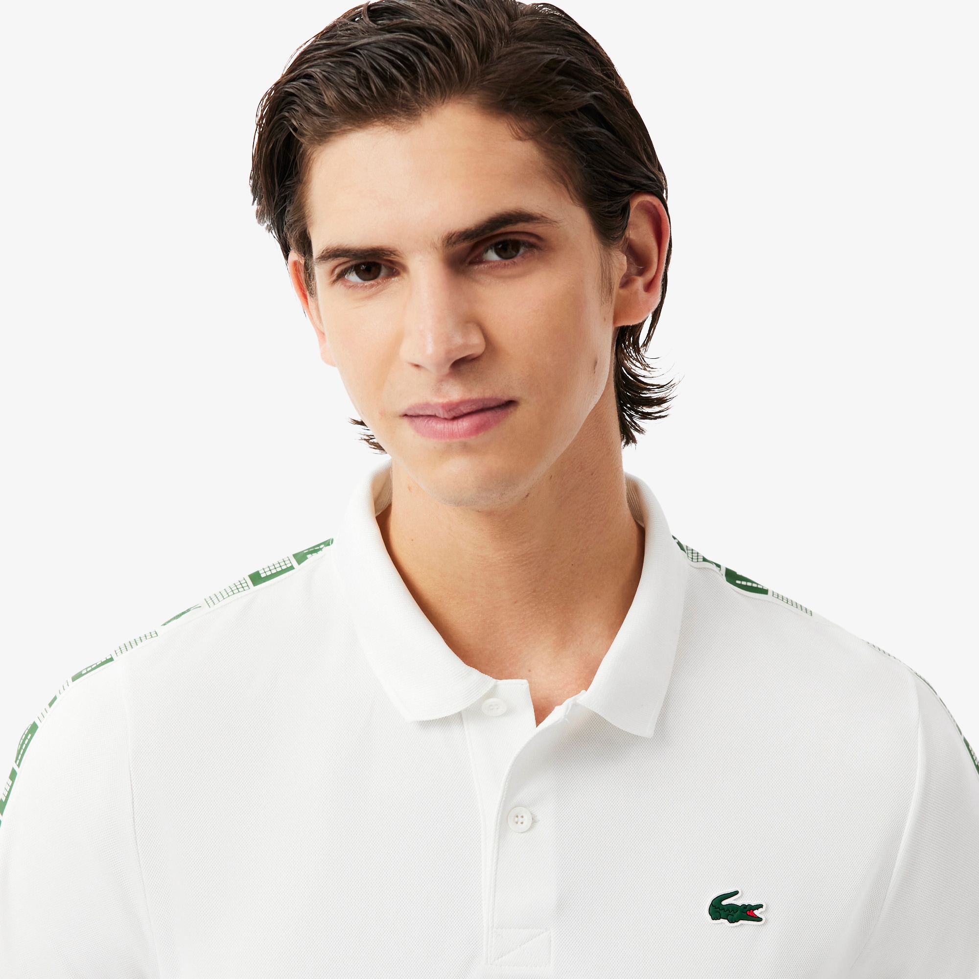 Ultra Dry Branded Stripe Tennis Polo Shirt image number 1