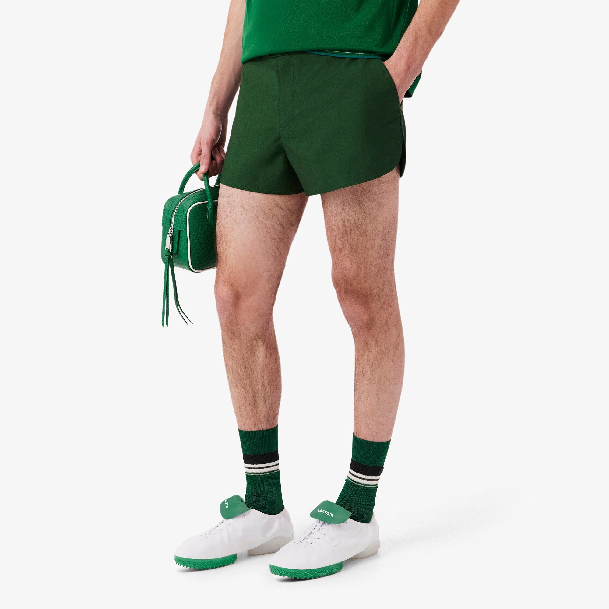 Runway Trim Accent Wool Shorts image number 1