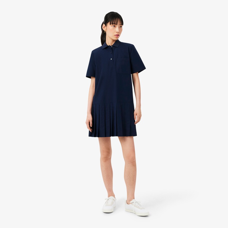 Short Sleeved Poplin Polo Dress image number 0