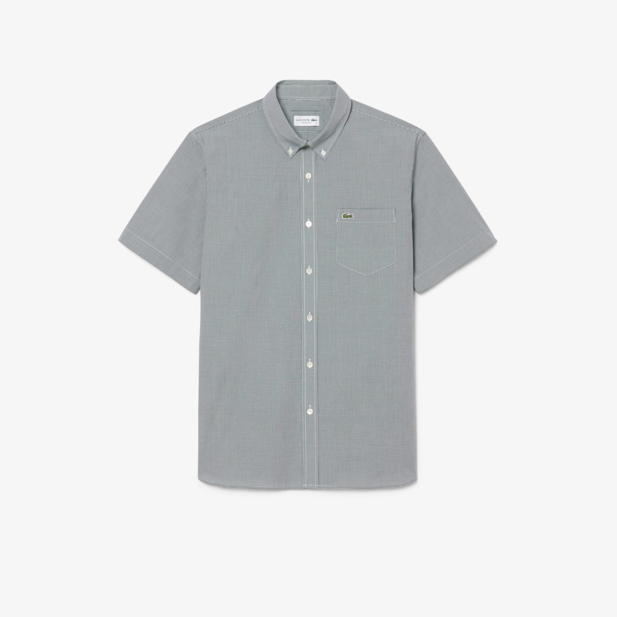Regular Fit Short Sleeved Gingham Shirt image number 3