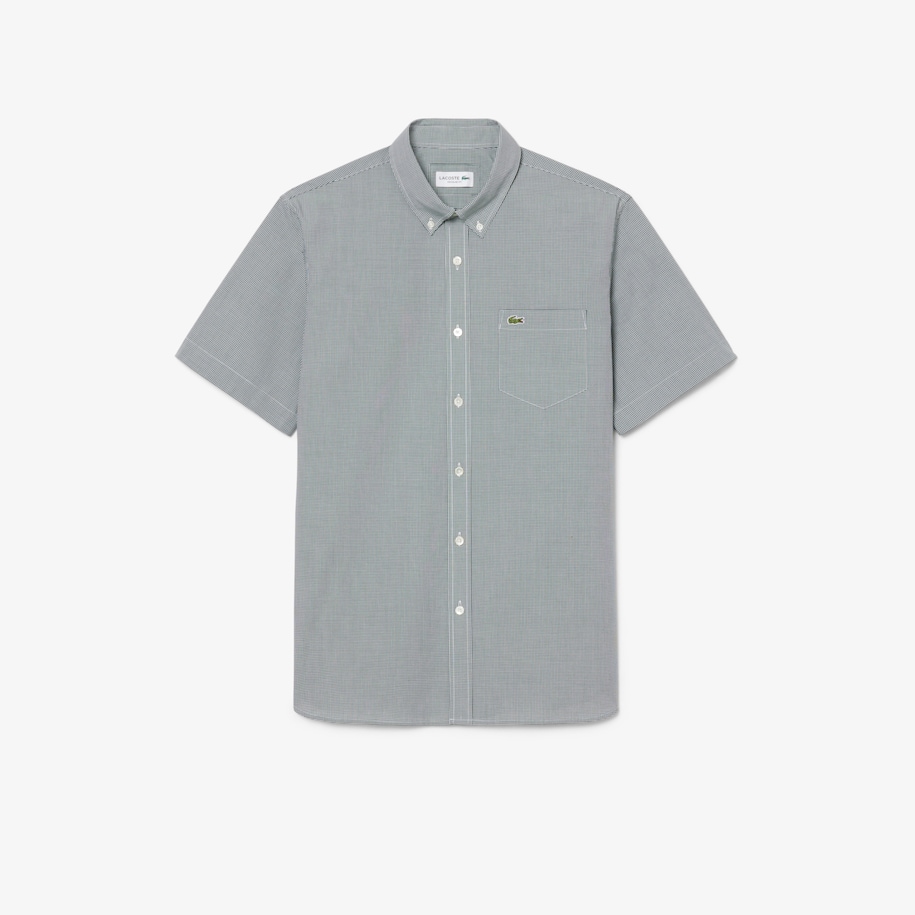 Regular Fit Short Sleeved Gingham Shirt image number 3