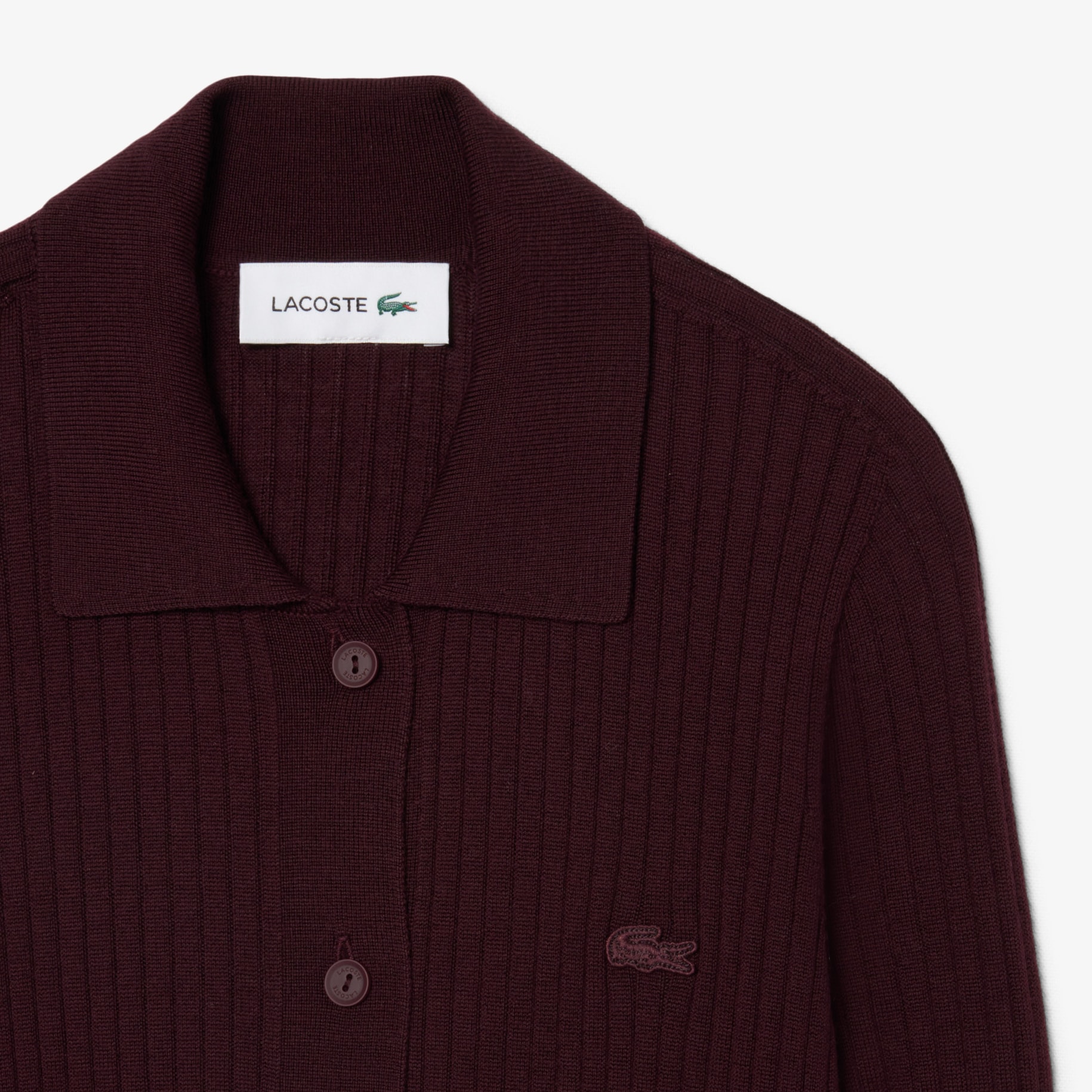 3D Knit Merino Wool Polo Collar Dress image number 1