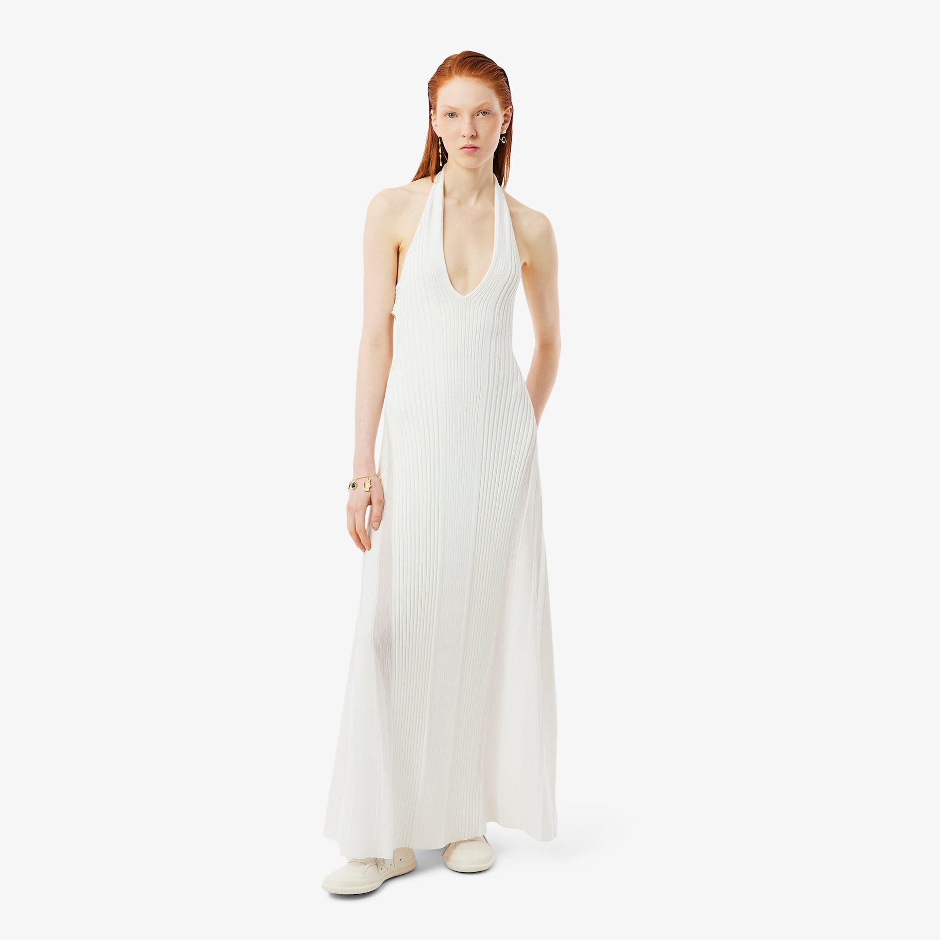Runway Ribbed Pleated Dress image number 0