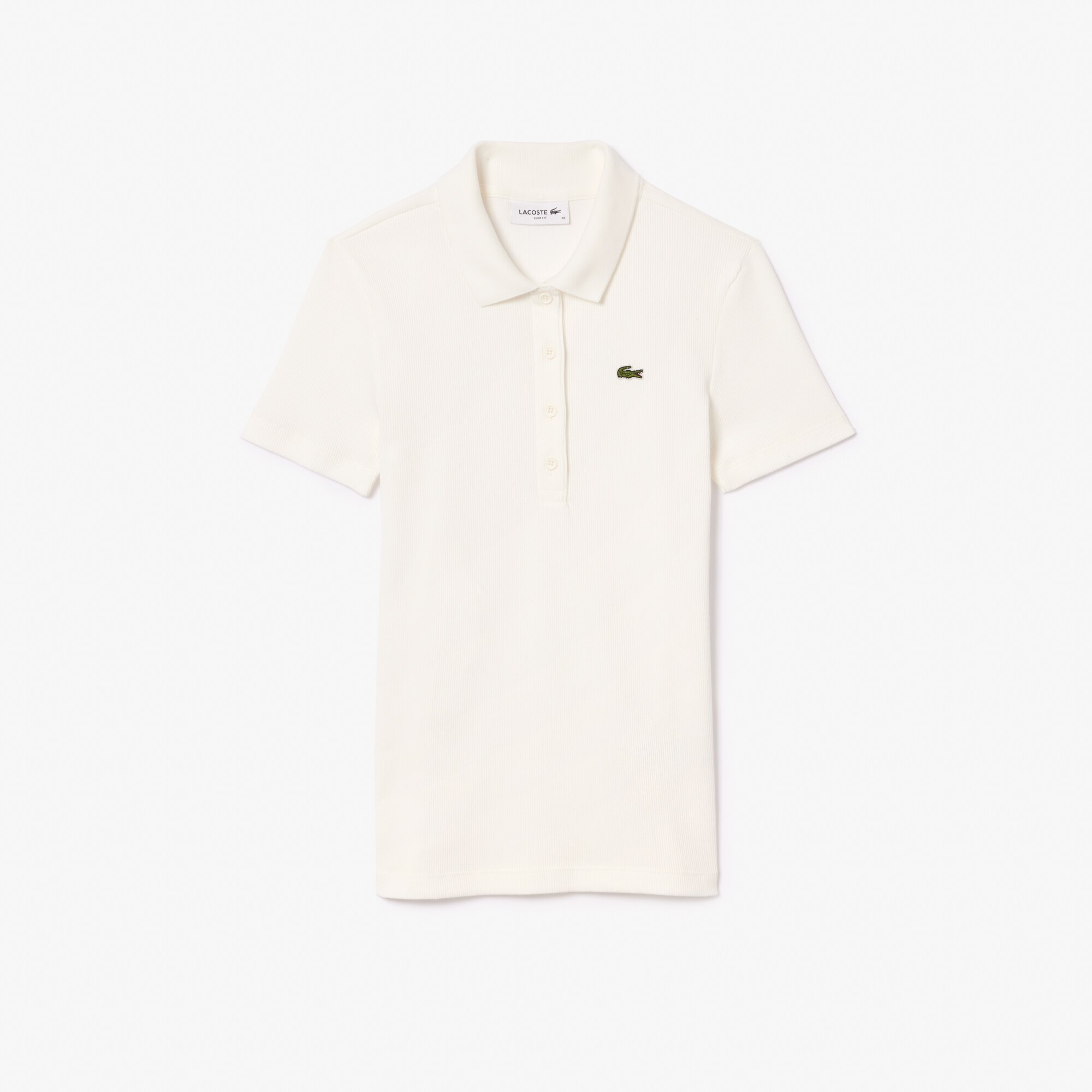 Slim Fit L.12.D Ribbed Cotton Polo Shirt image number 3