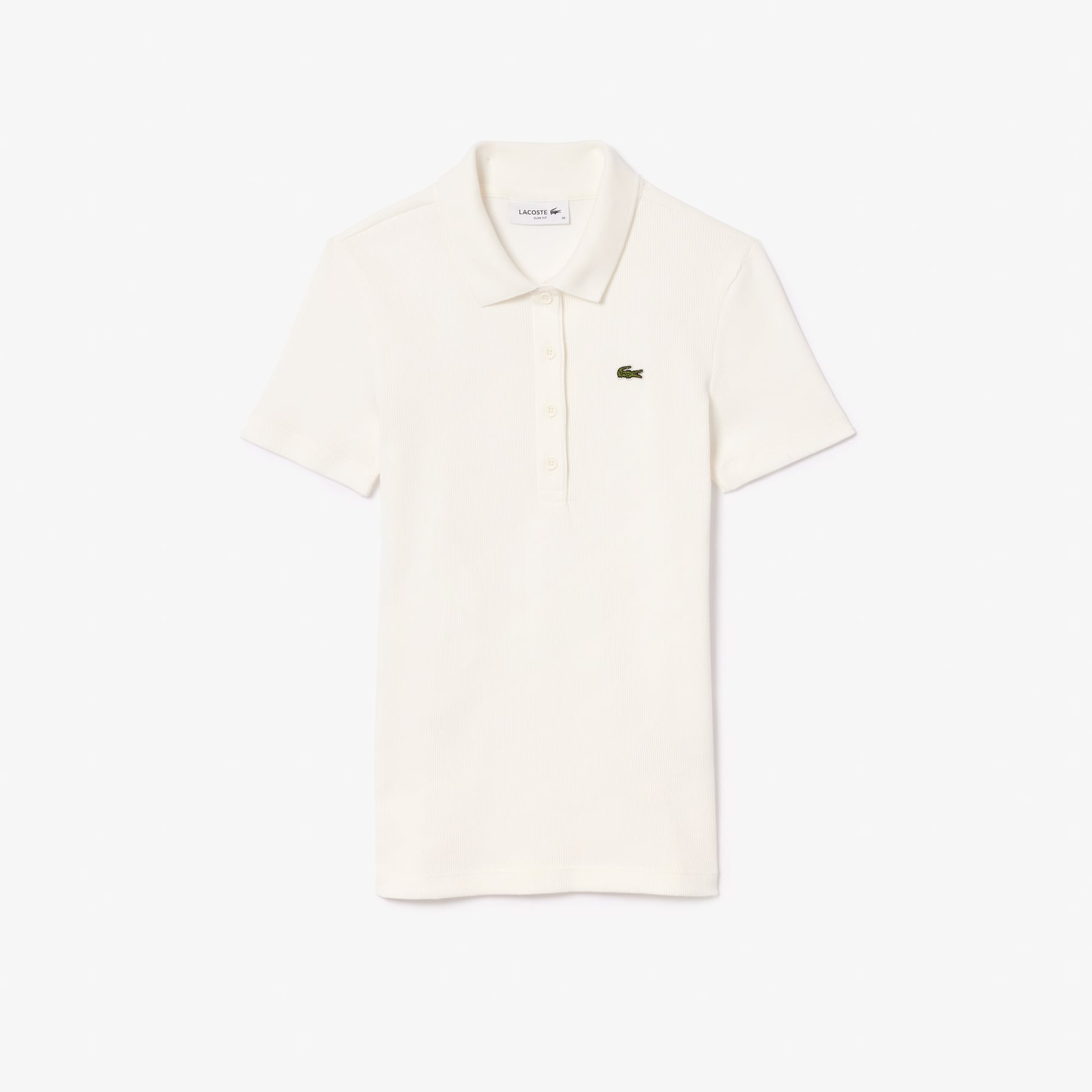 Slim Fit L.12.D Ribbed Cotton Polo Shirt image number 3