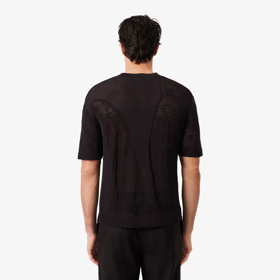 Relaxed Fit Short Sleeved Printed Sweater image number 2