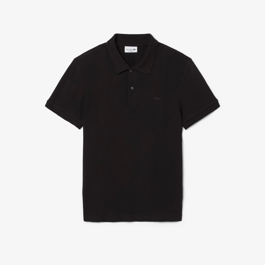 Classic Fit Ribbed Knit Polo Shirt image number 3