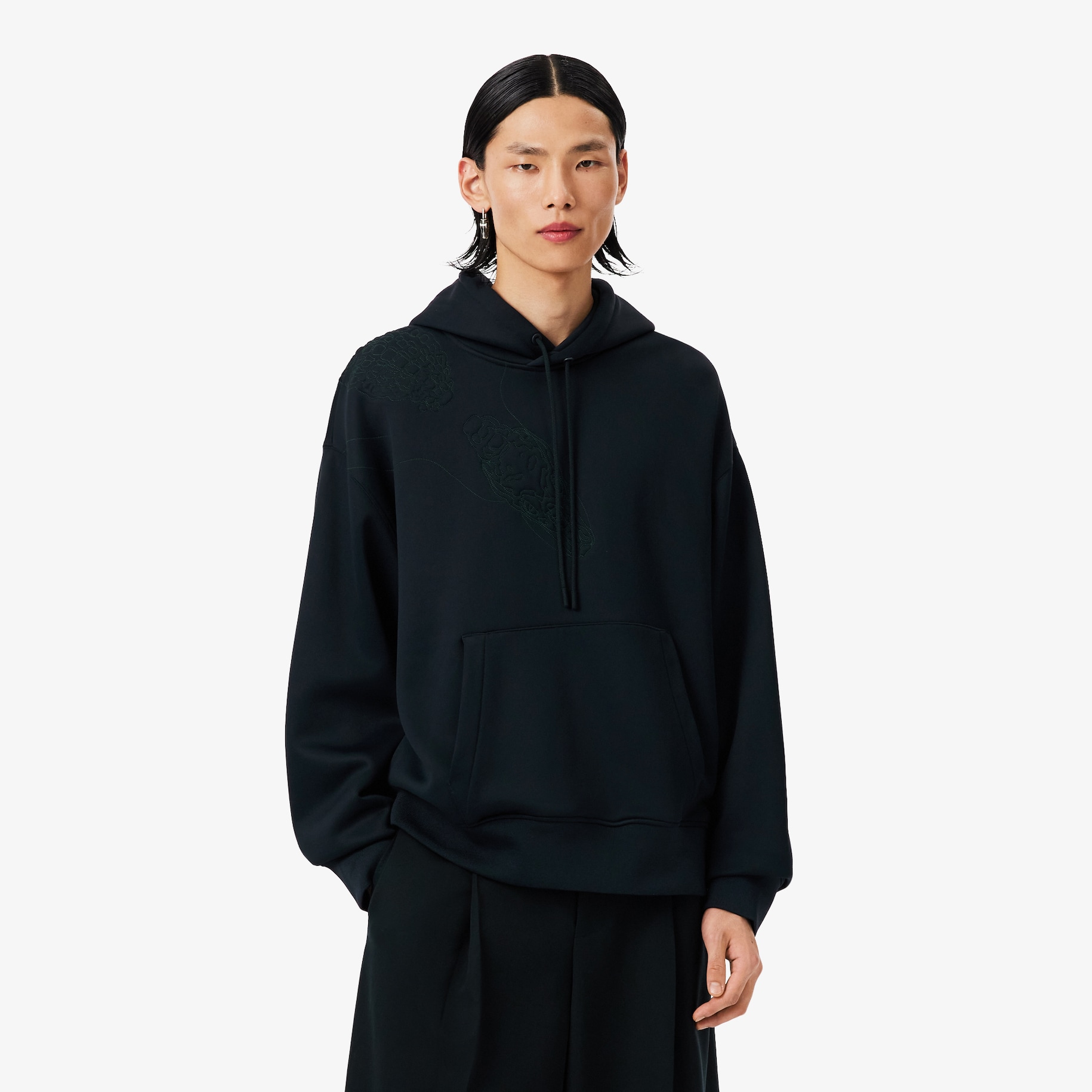 Runway Embroidered Crocodile Hoodie image number 0