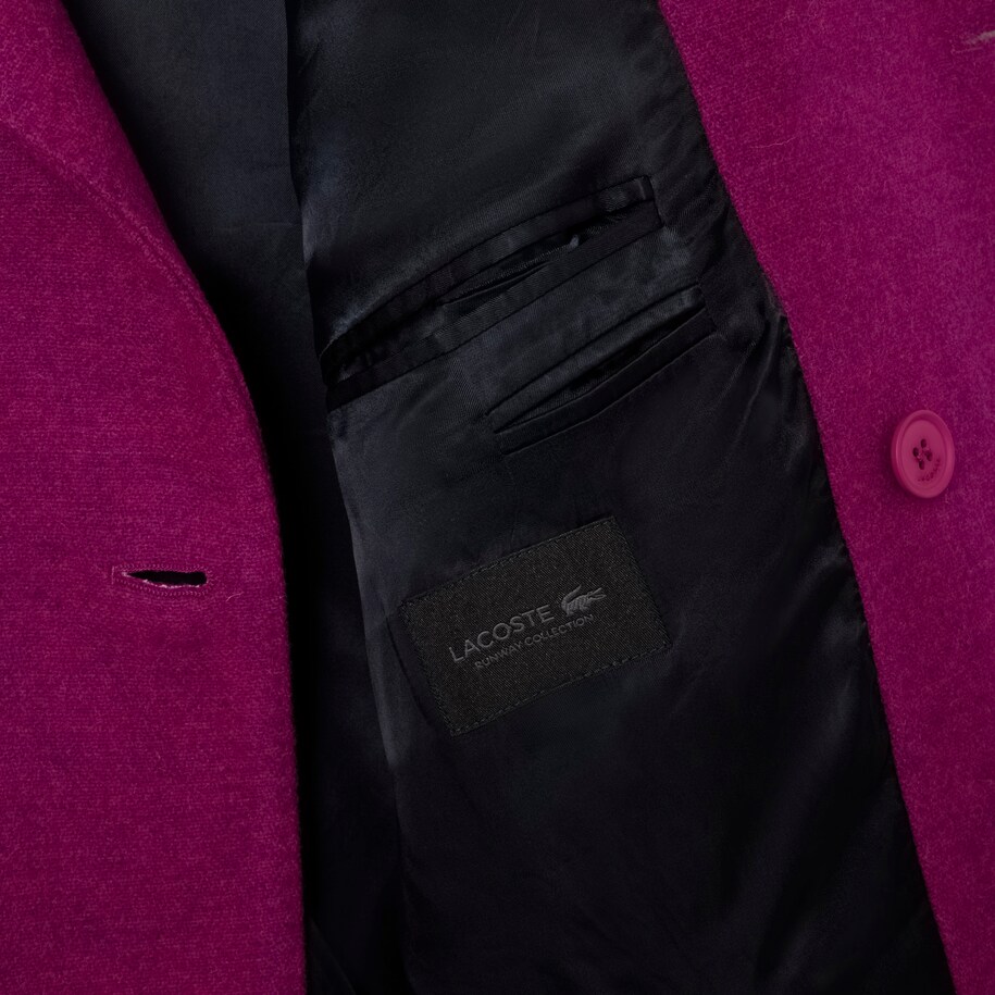 Runway Double Breasted Marbled Wool Blazer image number 8