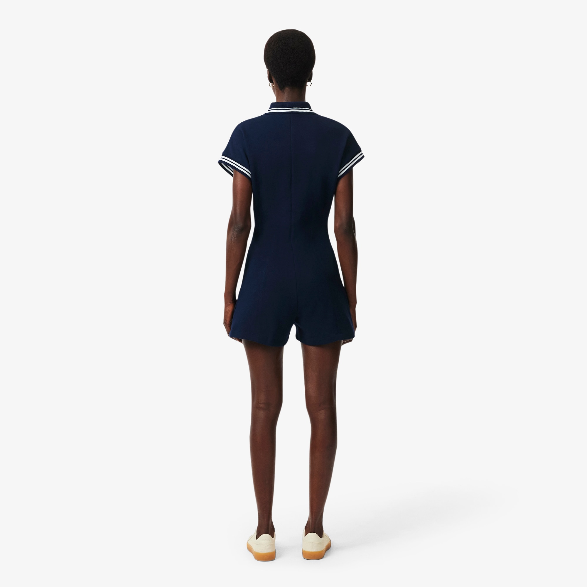 French Made Polo Collar Playsuit image number 2