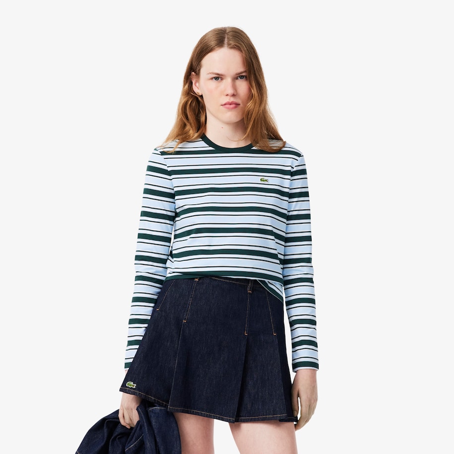 Long Sleeved Striped Jersey T-shirt image number 0