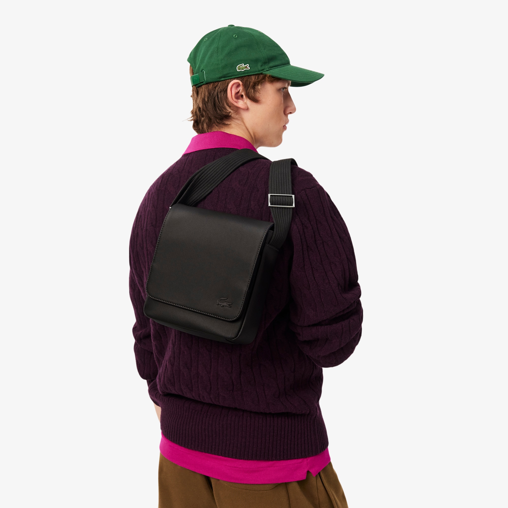 Men's Classic Flap Close Shoulder Bag image number 5