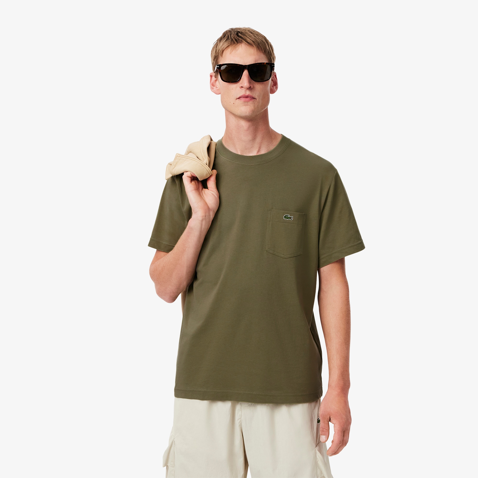 Buy Original Cotton T-shirt with Breast Pocket | Lacoste ID