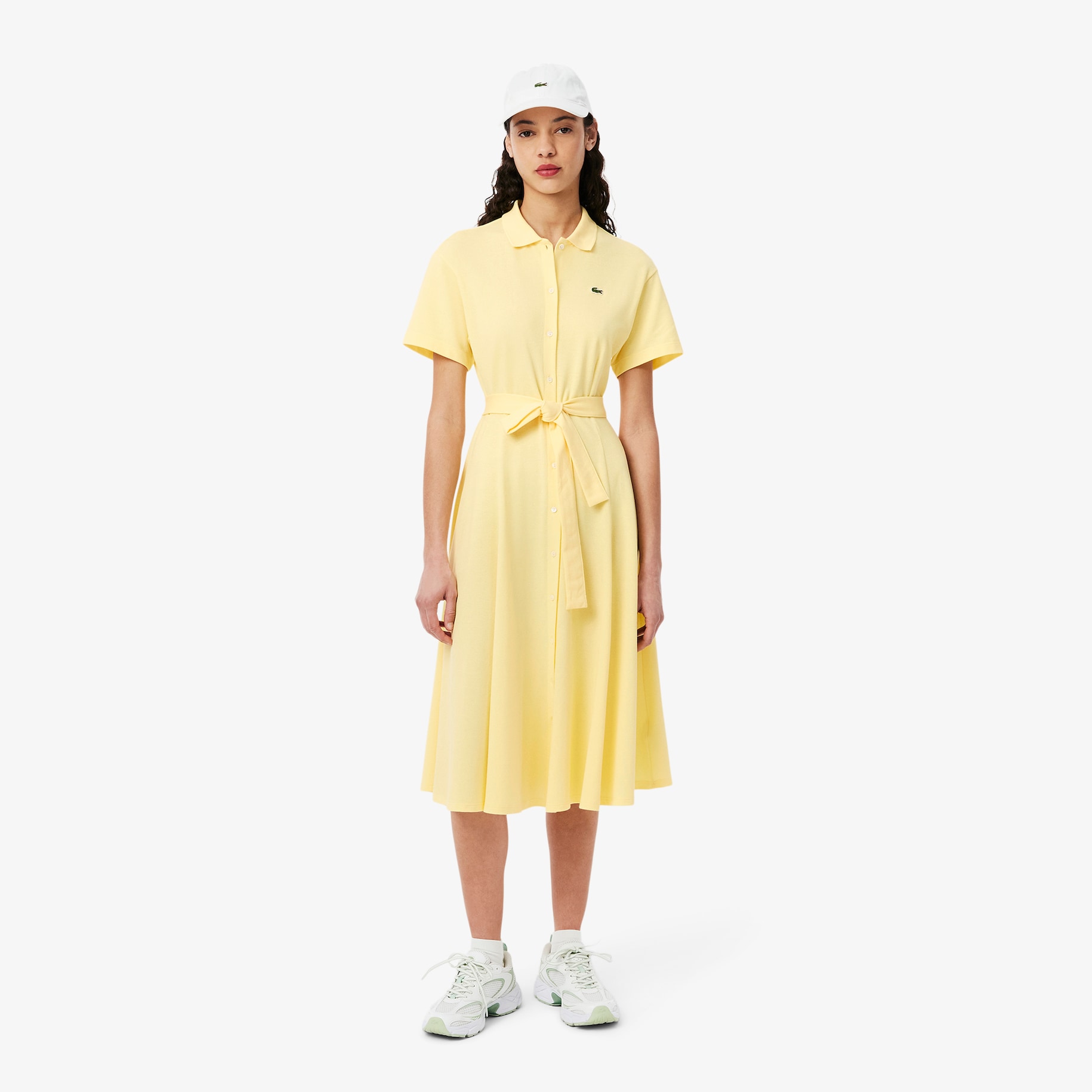 Flared Mini-Piqu&eacute; Polo Dress image number 0