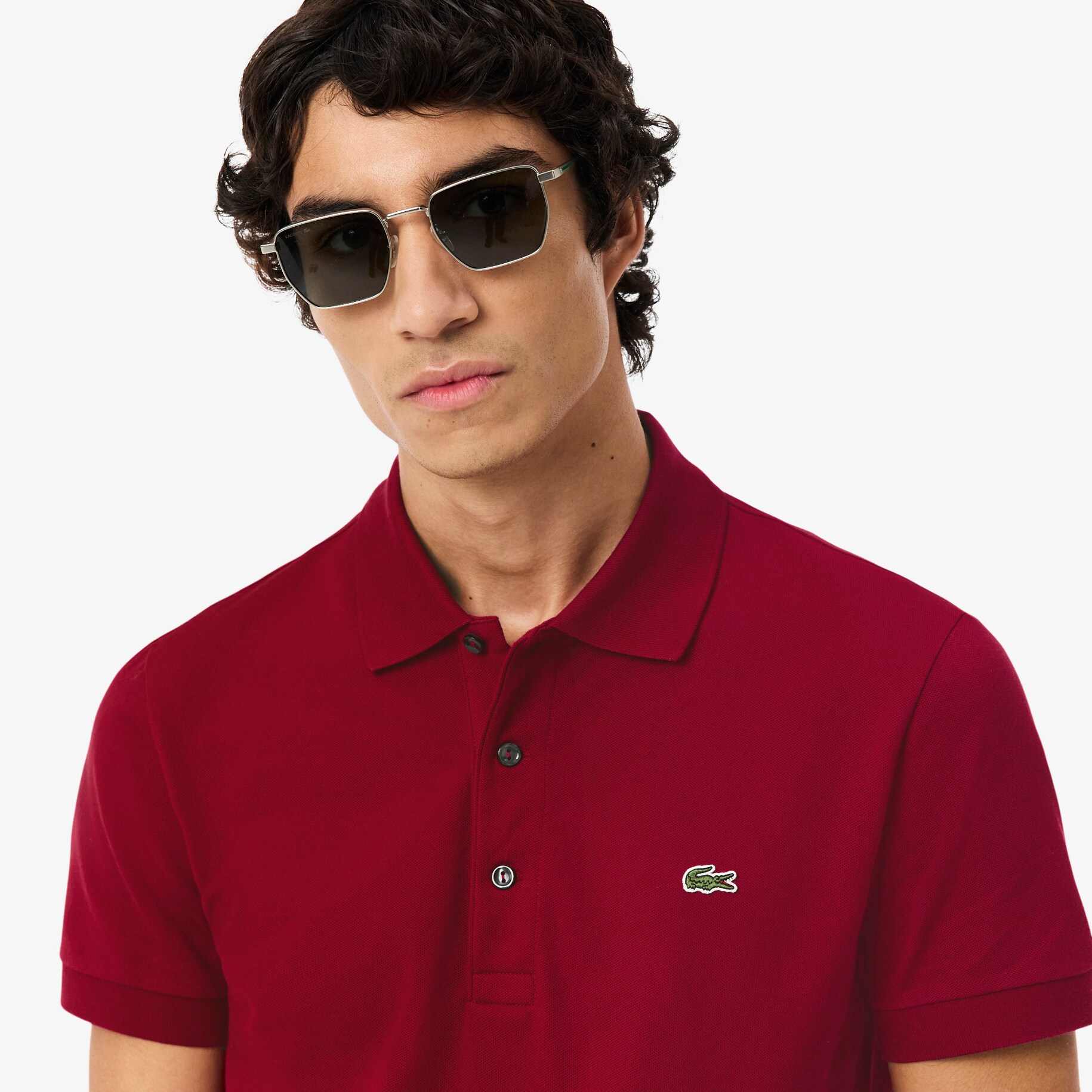 Slim Fit Stretch Piqué Polo Shirt image number 1