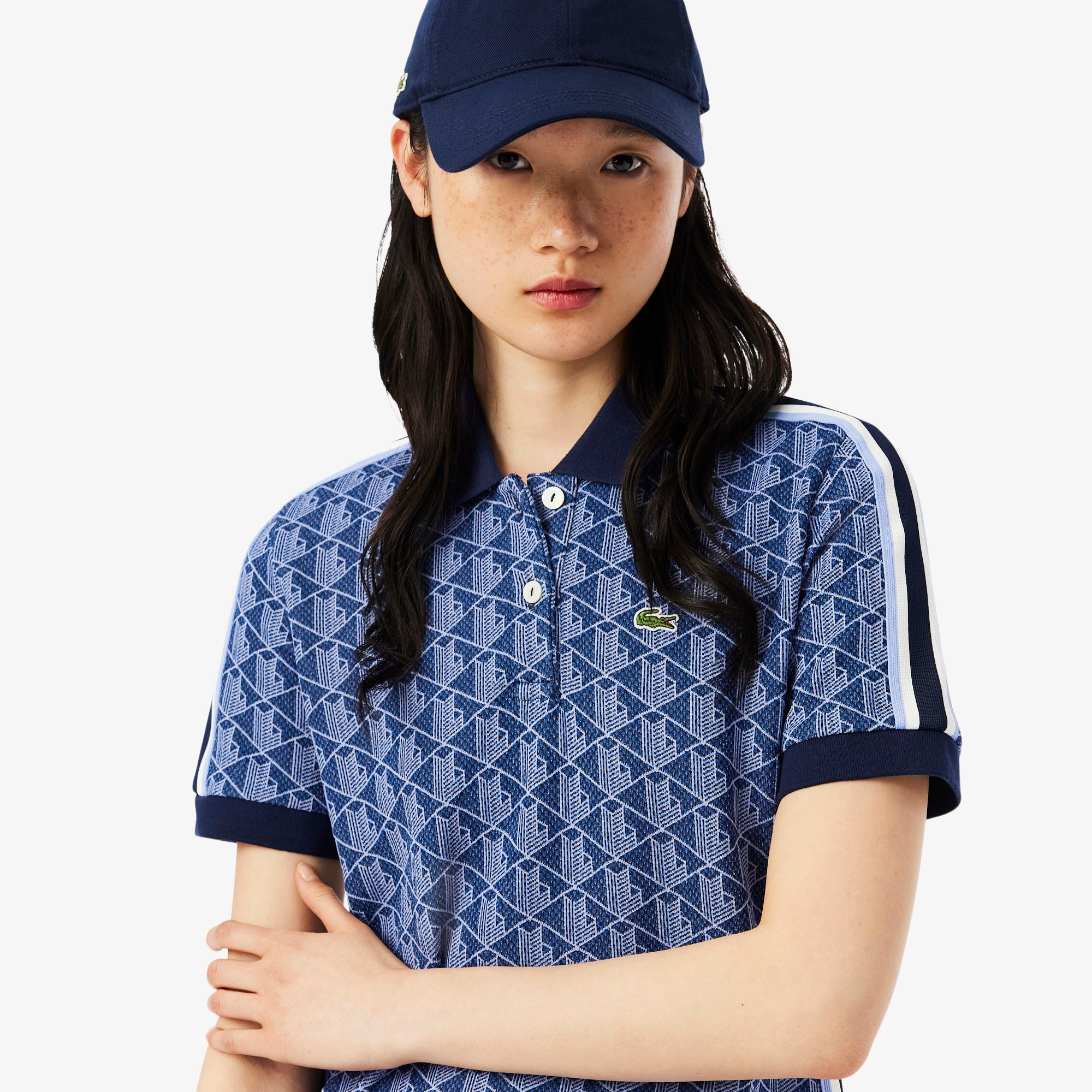 Slim Fit Monogram Polo Dress image number 1