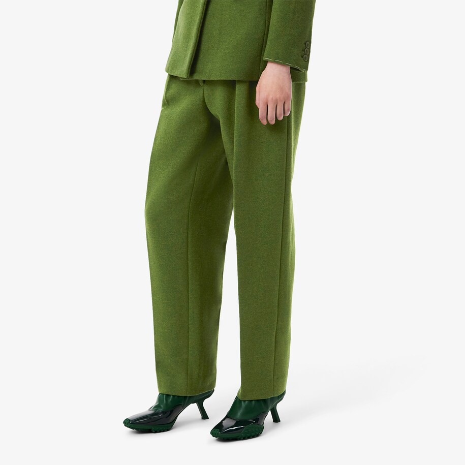 Runway Straight Fit Slub Wool Tailored Pants image number 1