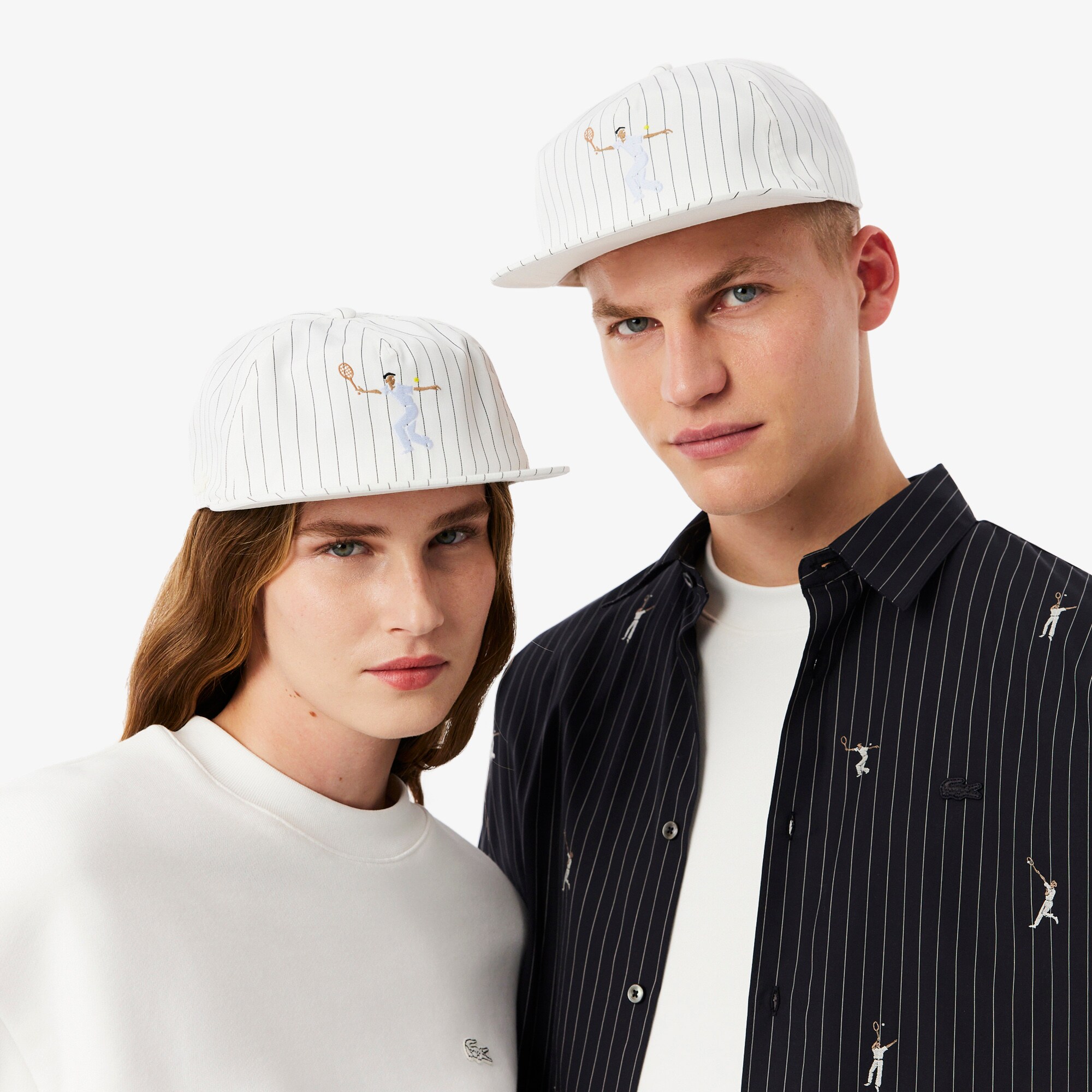 Striped Embroidered Cotton Twill Cap image number 4