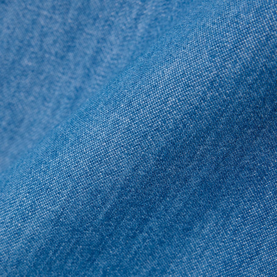 Relaxed Fit Open Neck Denim Shirt image number 6
