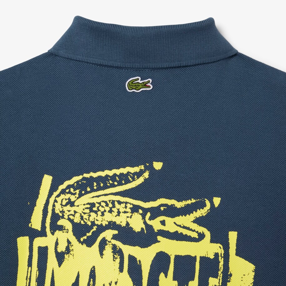 Print Petit Piqu&eacute; Polo Shirt image number 3