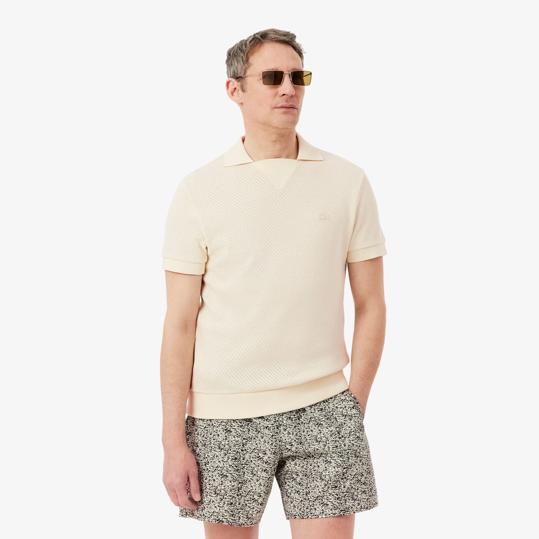 Regular Fit Lacy Cotton Polo Shirt image number 0