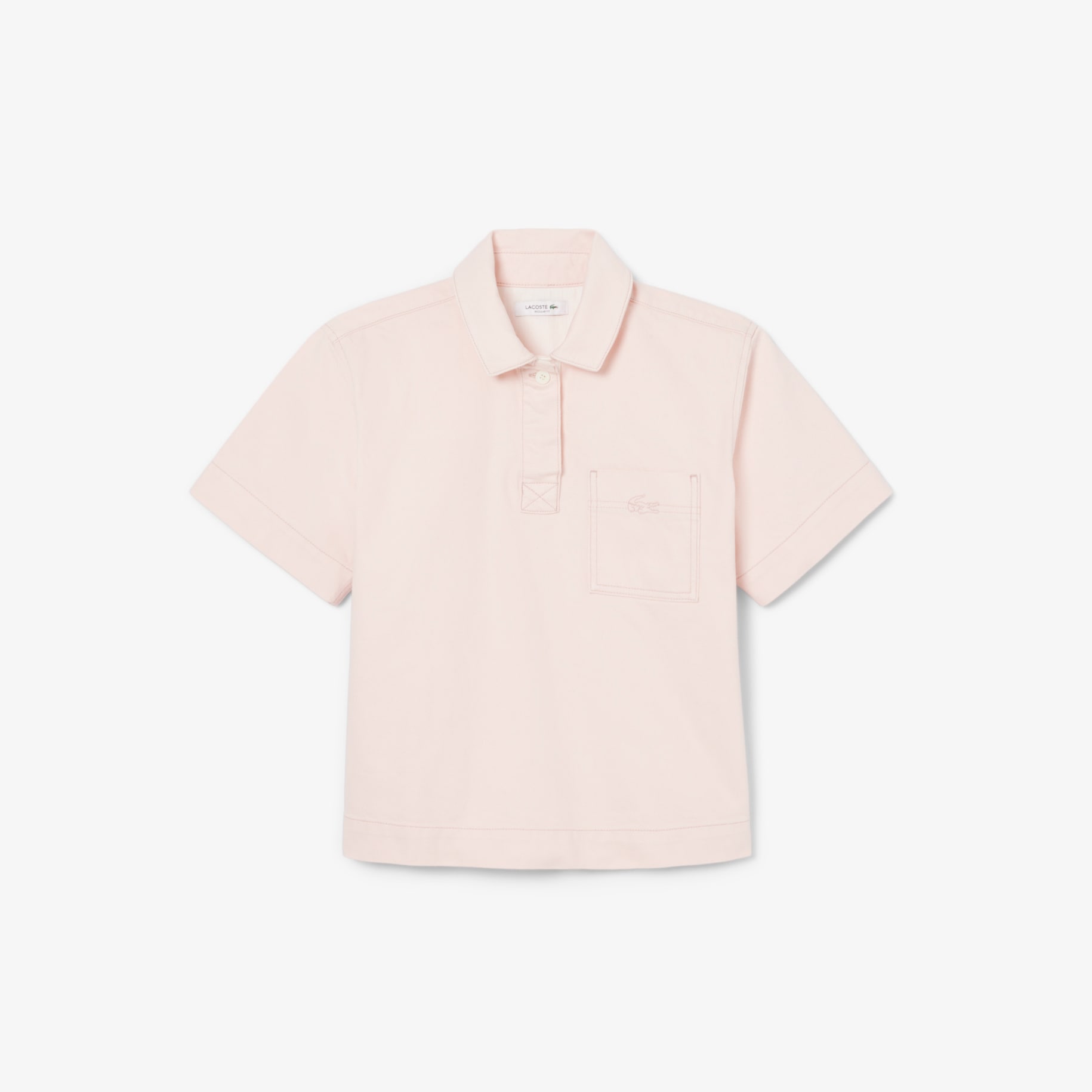 Oversized Denim Polo Shirt image number 3